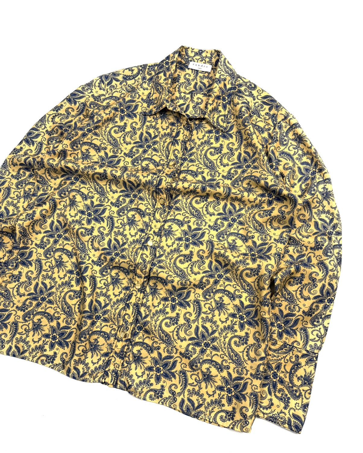 Sandro rare Sandro Paris 100% Silk Paisley Button Up Shirt Blouse Size L / US 10 / IT 46 - 8 Thumbnail