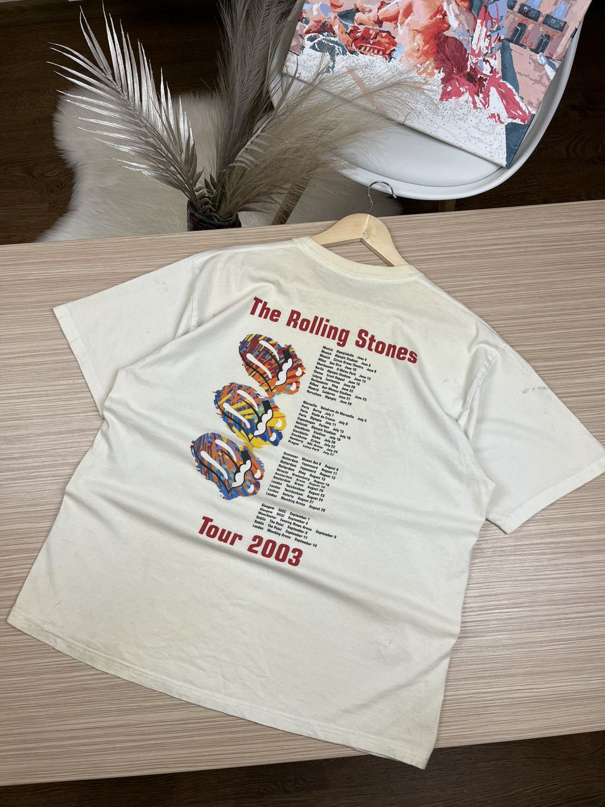 Vintage 2002 The Rolling Stones T-Shirt Tour Jerzees Tag