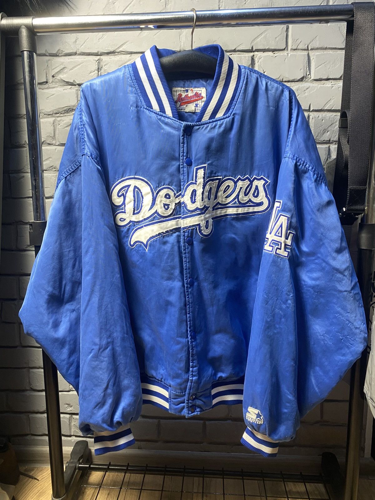 Starter Vintage LA Dodgers Diamond Collection Satin Starter sz XXXL Size US XXL / EU 58 / 5 - 1 Thumbnail