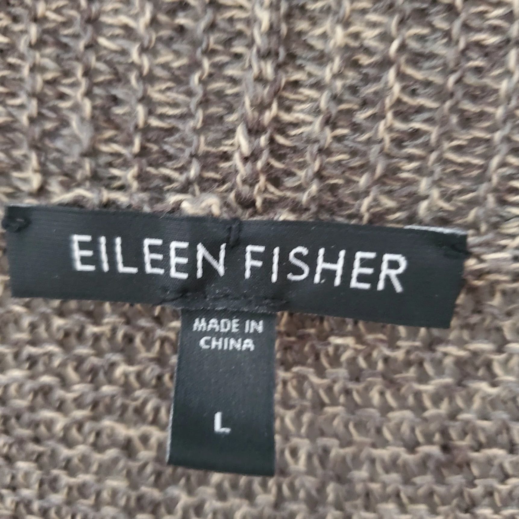 Eileen Fisher Eileen Fisher Cardigan Women L Brown Linen Open Front Side Slits Long Sleeve 100% Linen Classic Minimalist Capsule Size L / US 10 / IT 46 - 3 Thumbnail