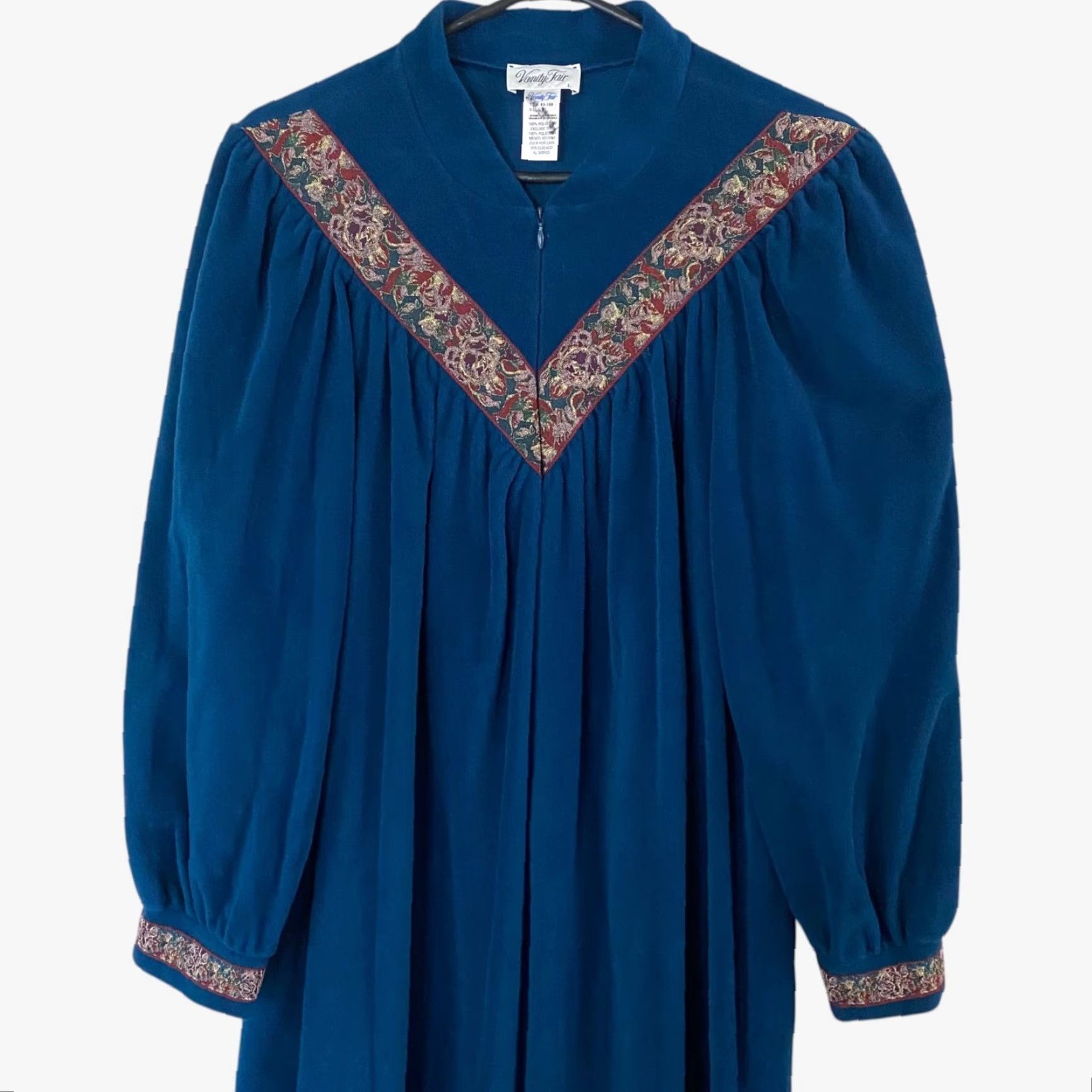 Vintage VINTAGE Vanity Fair Robe Nightgown FullLength Blue Women's L Sleepwear New Size ONE SIZE - 5 Thumbnail