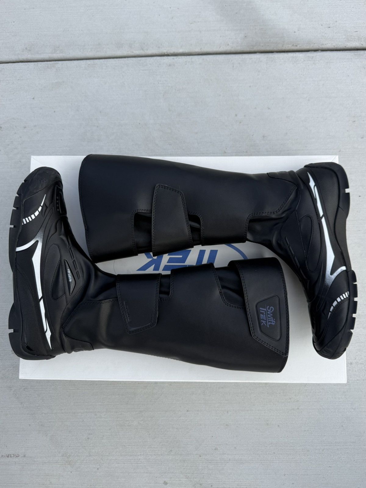 untitlab Untitlab Swift-Trek Faux-Leather Motorcycle Biker Boots Size US 9 / EU 42 - 8 Thumbnail