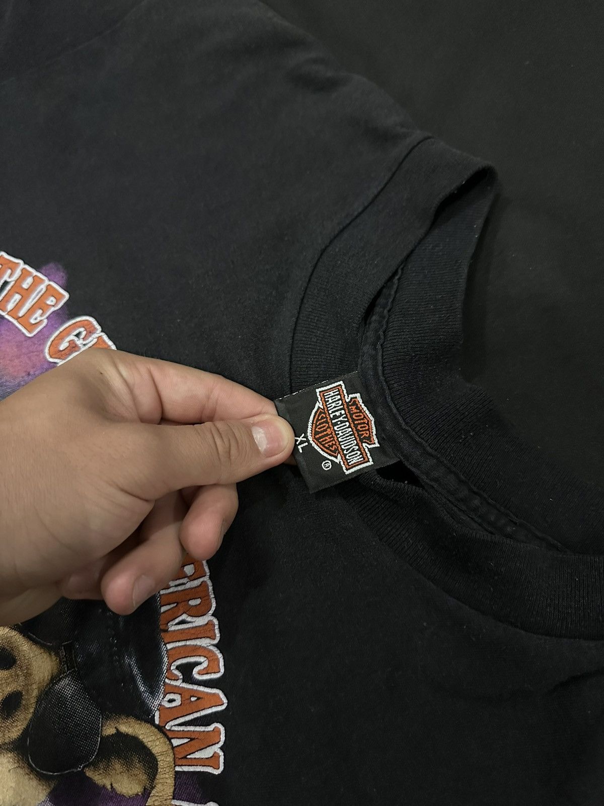 Harley Davidson Vintage 3D Emblem Harley Davidson Hog 90’s single stitch Size US XL / EU 56 / 4 - 3 Thumbnail