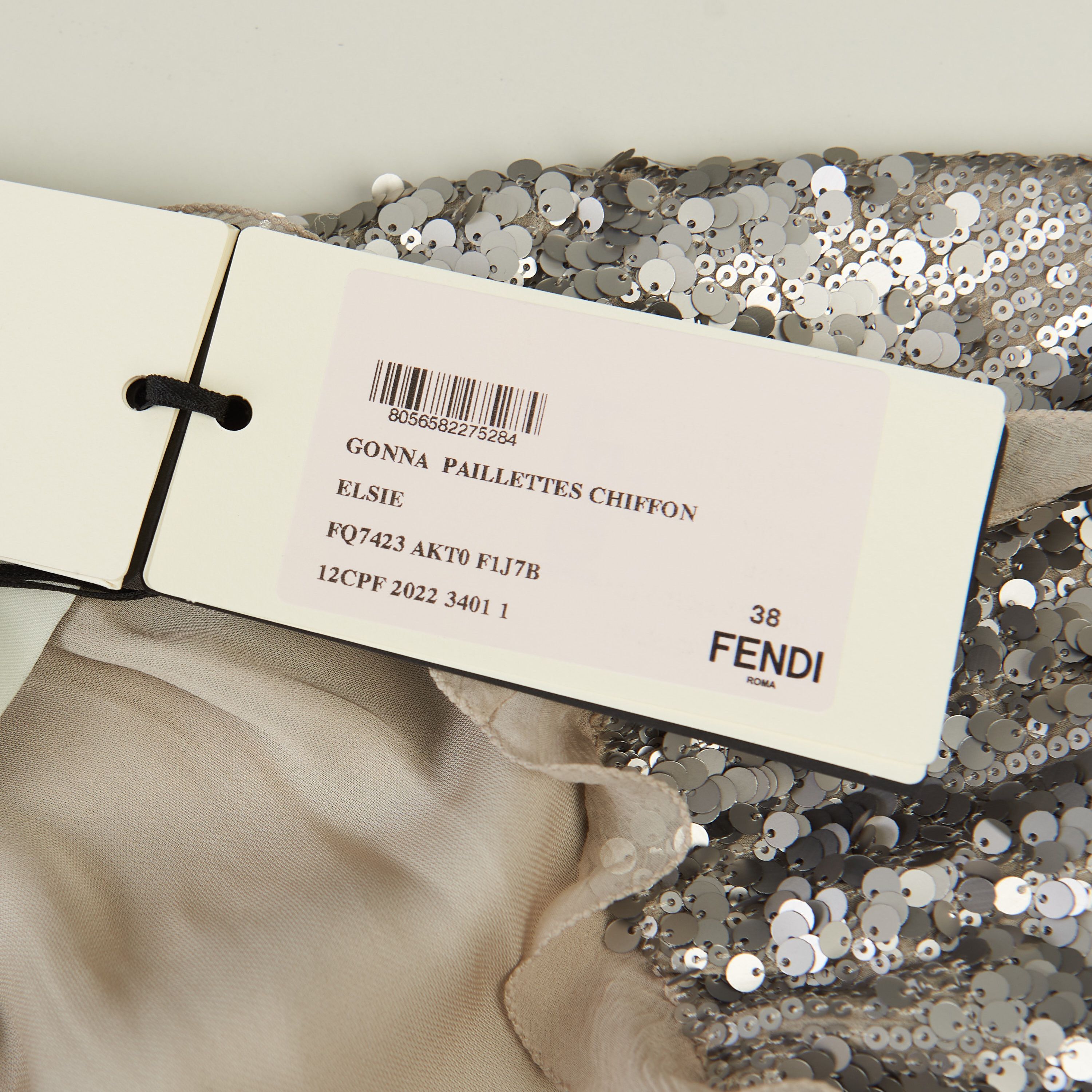 Fendi Miniskirt With Sequin Embroidery Size 26" / US 2 / IT 38 - 10 Thumbnail