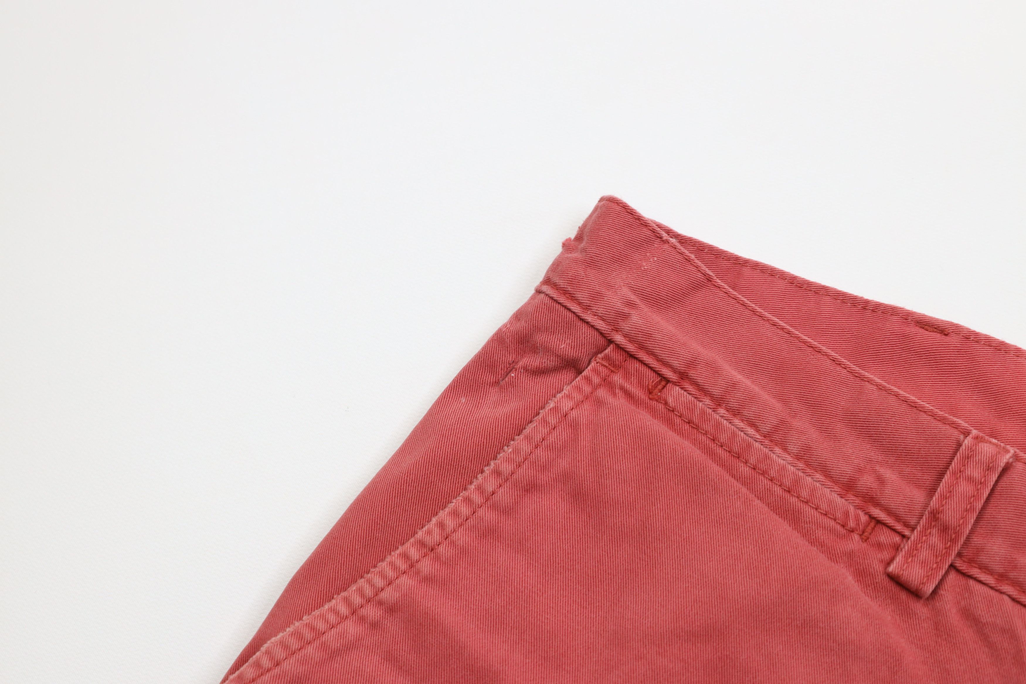 Ralph Lauren Vintage 90s Ralph Lauren Above Knee Chino Golf Shorts Red Size US 34 / EU 50 - 5 Thumbnail