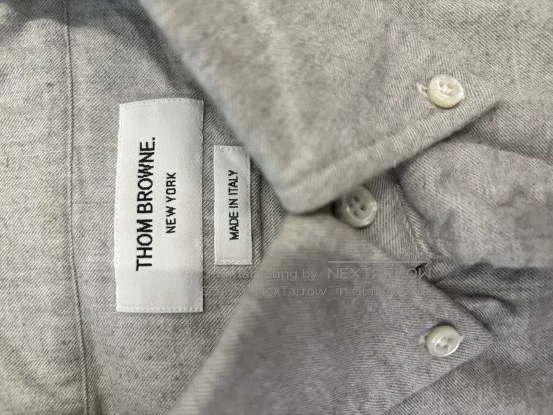 Thom Browne Thom Browne Gray Long Sleeve Shirt Size US XL / EU 56 / 4 - 2 Thumbnail