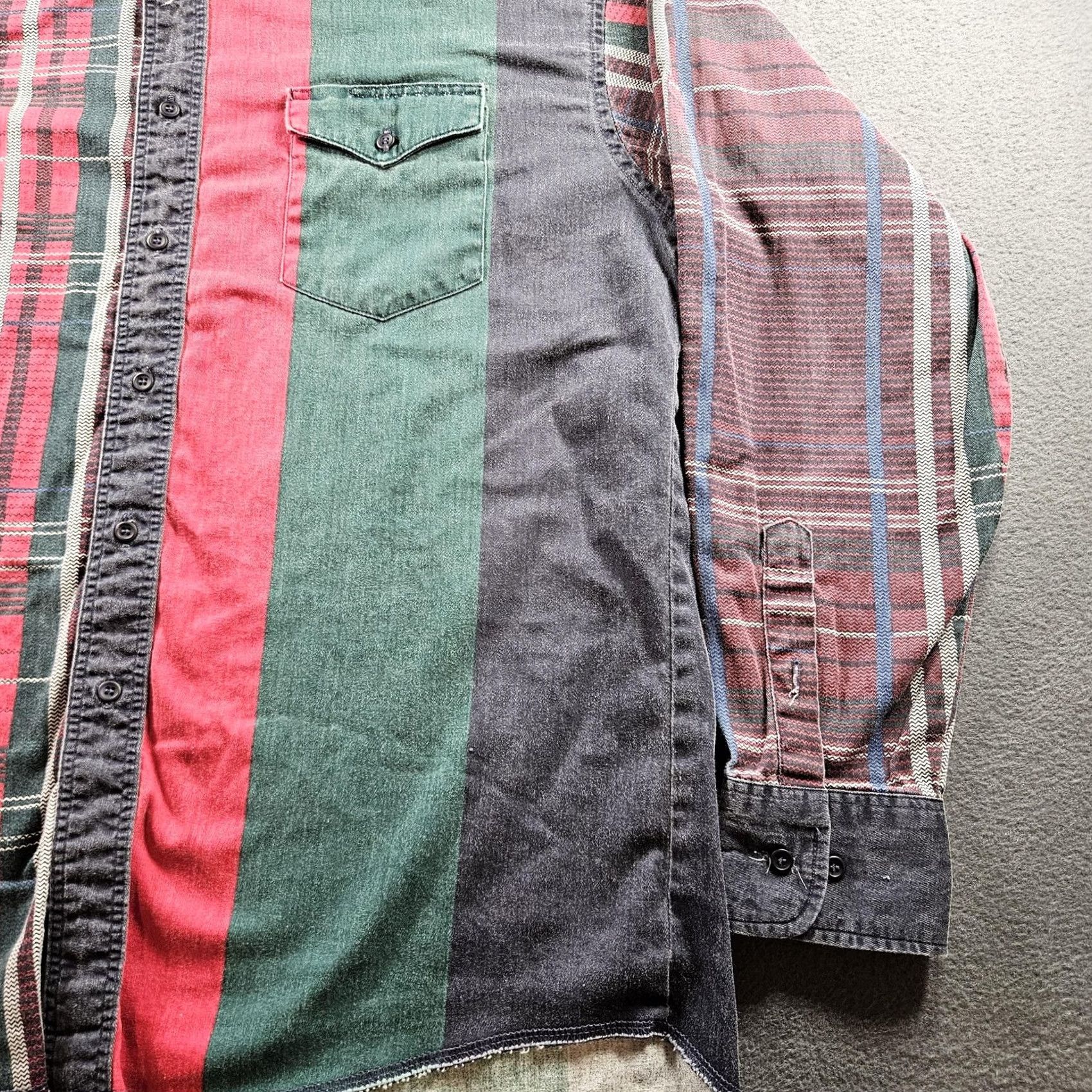 Wrangler Wrangler Mens Large Multicolor Plaid Button Down Long Sleeve 90s - Size Size US L / EU 52-54 / 3 - 3 Thumbnail