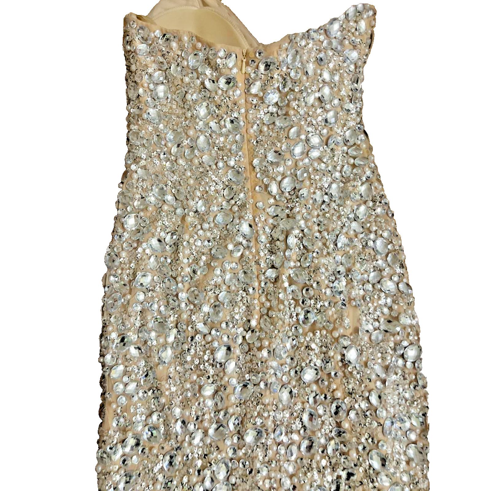 & Other Stories Jovani Bejeweled Dress New Bejge Size 0 A001895 Size XS / US 0-2 / IT 36-38 - 12 Thumbnail
