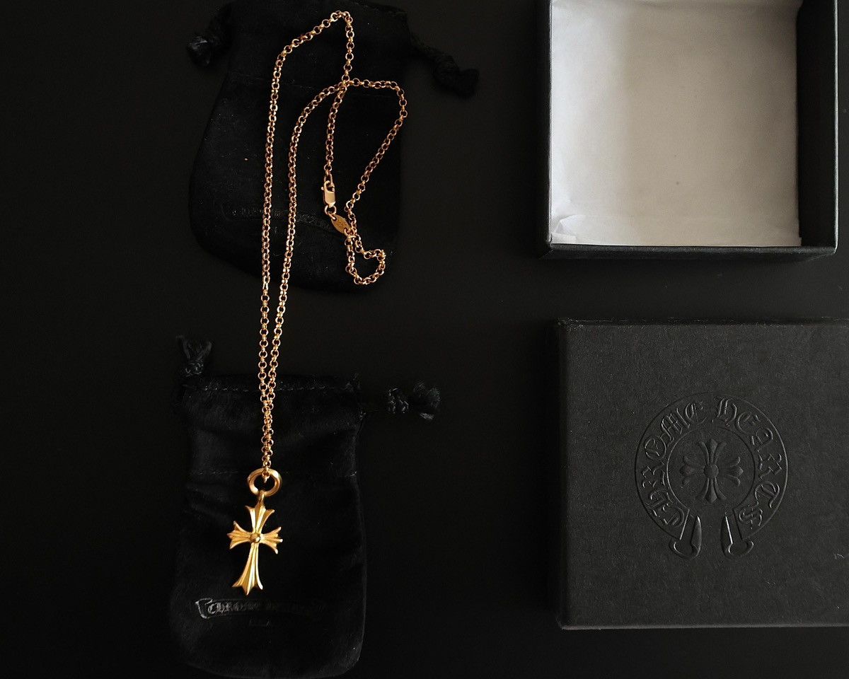 Chrome Hearts Iconic 22KT Tiny CH Cross and Roll Chain Size ONE SIZE - 1 Thumbnail