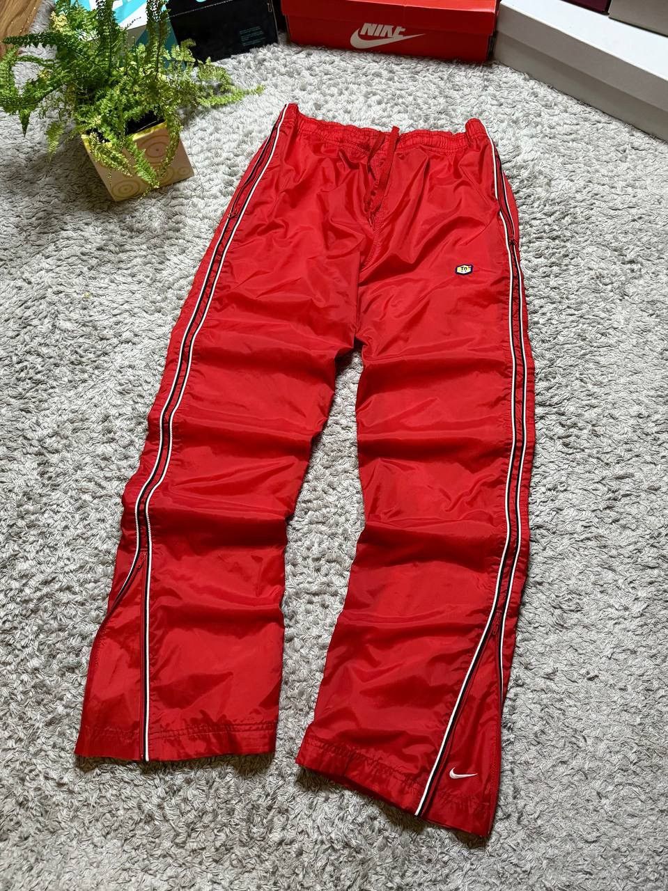 Nike 00s Nike TN Vintage Drill Double Swoosh Logo Retro Pants Y2K Size US 32 / EU 48 - 1 Thumbnail