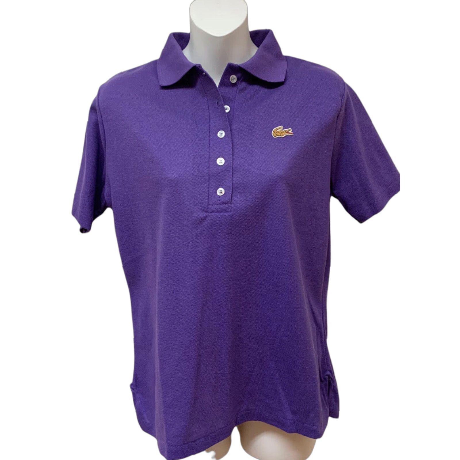 Lacoste VINTAGE Lacoste Polo Shirt Purple Short Sleeve Logo Preppy Made In USA Lacoste Polo Shirt M Purple 1980s Mens Size M / US 6-8 / IT 42-44 - 1 Thumbnail