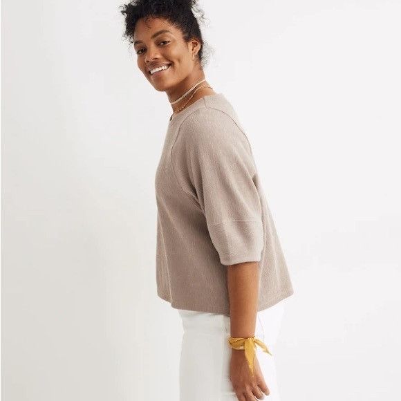 Madewell Madewell Ottoman Jacquard Button-Back Top Sz XS Size XS / US 0-2 / IT 36-38 - 2 Thumbnail