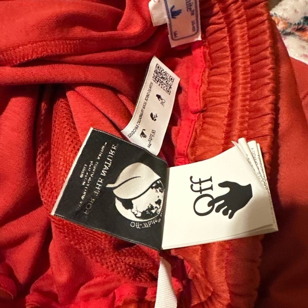 Off-White Off-White Hand Logo Shorts Red M Size US 30 / EU 46 - 14 Thumbnail