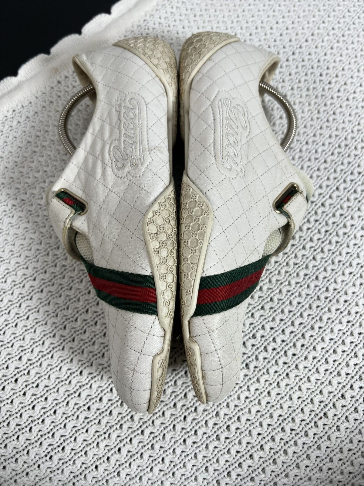 Gucci Gucci Leather Sneakers White Size 37 Size US 7 / IT 37 - 5 Thumbnail