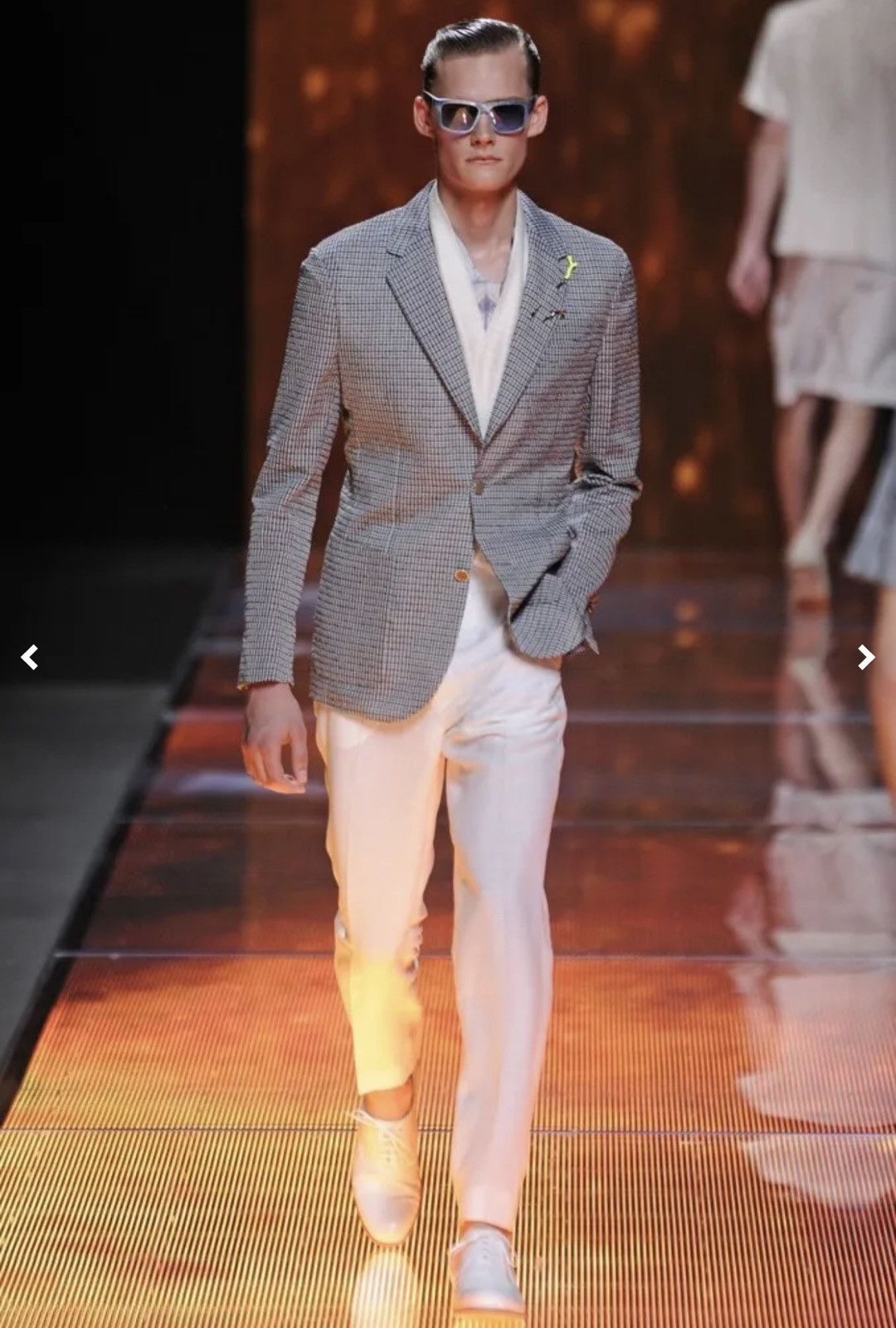 Louis Vuitton Louis Vuitton S/S’13 Check Pattern Silk Jacket Size US M / EU 48-50 / 2 - 1 Thumbnail