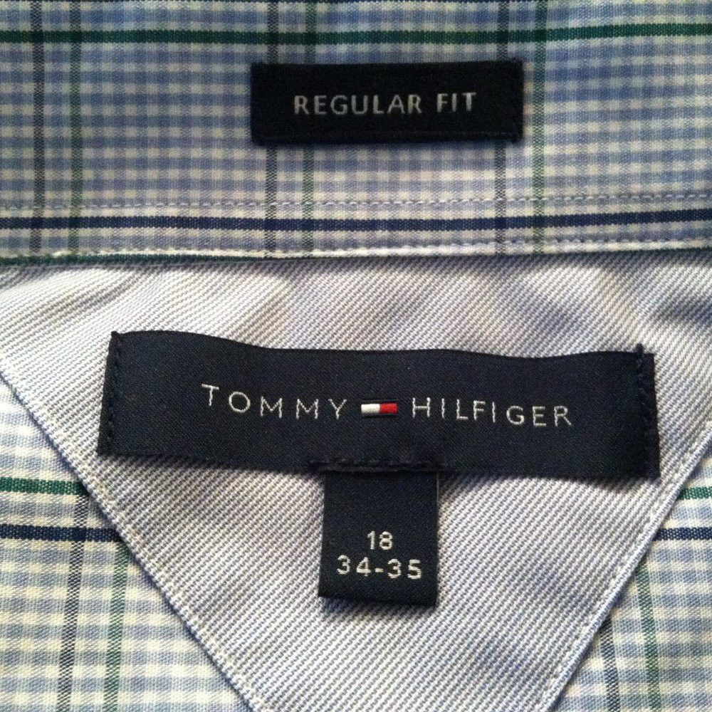 Tommy Hilfiger TOMMY HILFIGER MENS NEW 100%COTTON DRESS SHIRT 18/34-35 Size US XXL / EU 58 / 5 - 4 Thumbnail