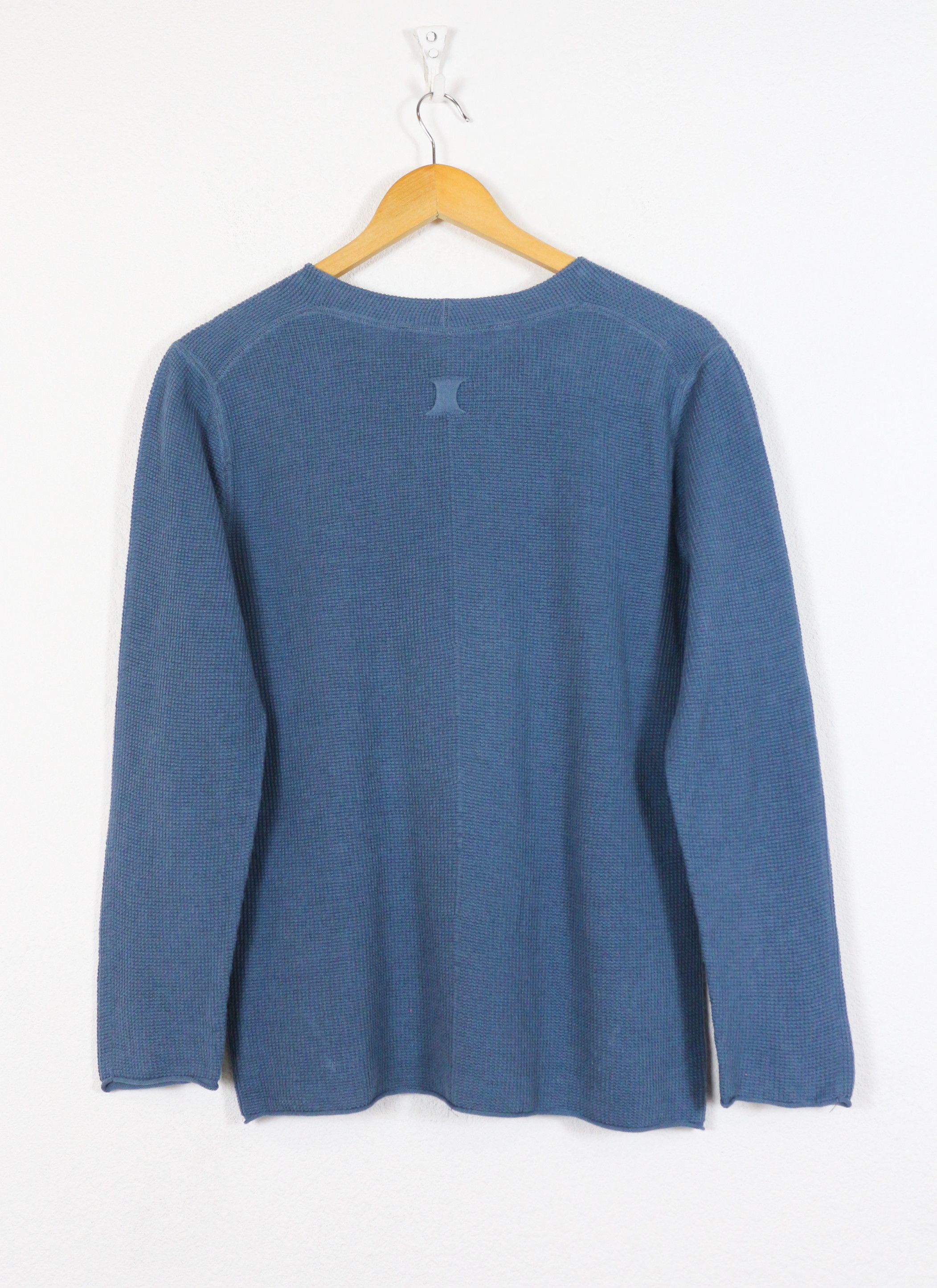 hannes roether Hannes Roether Blue Waffle Long Sleeve Tee Tshirt Avantgarde Size US S / EU 44-46 / 1 - 5 Thumbnail