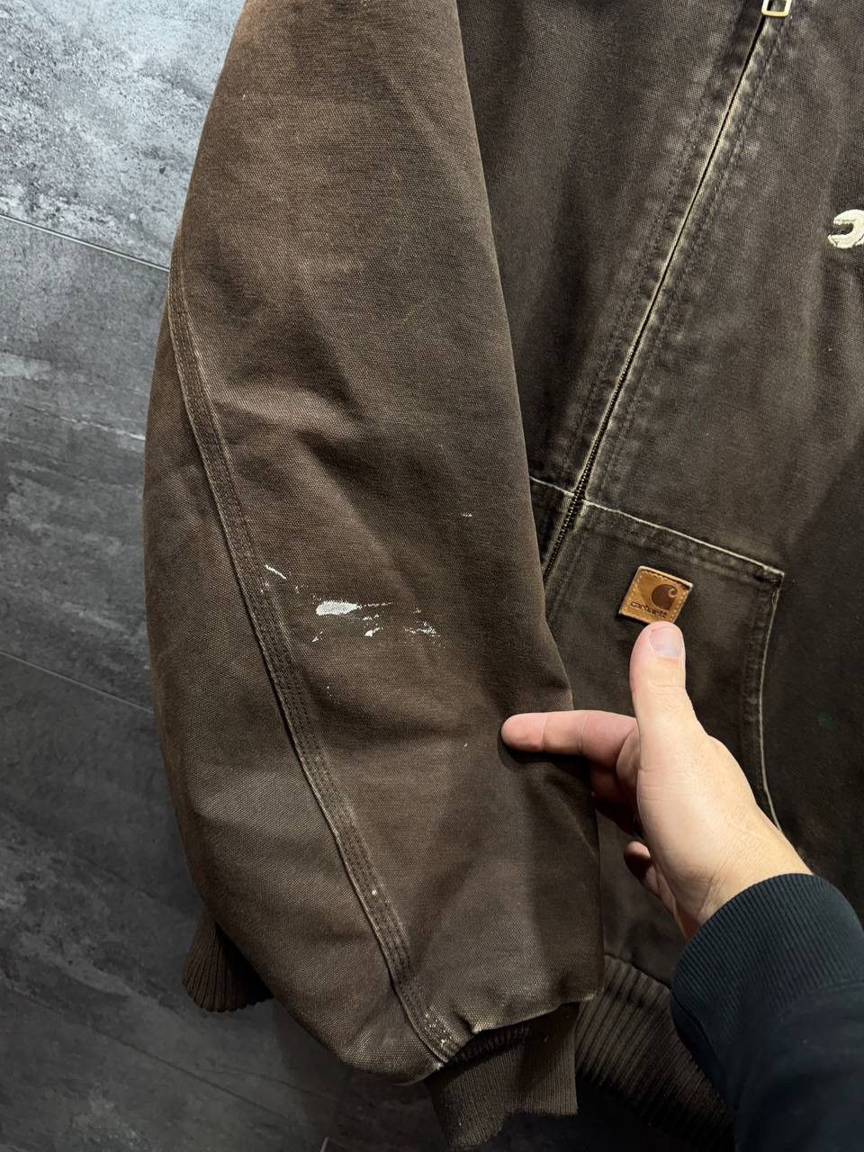 Carhartt Vintage 90s Carhartt J130 DKB Hooded Brown Jacket Size US XXL / EU 58 / 5 - 7 Thumbnail