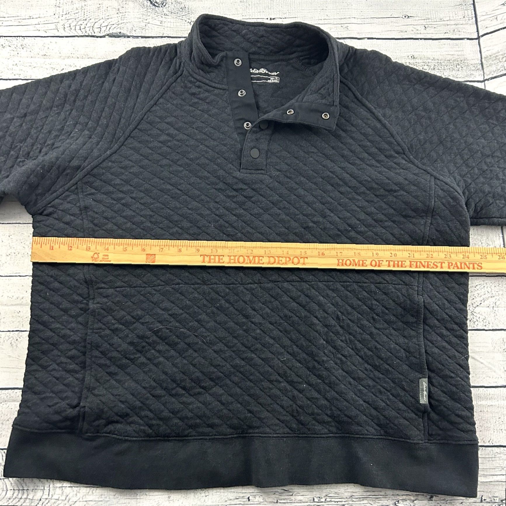 Eddie Bauer Eddie Bauer Jacket Mens XL Snap Button Pullover Quilted Dark Gray Regular Cotton Blend Front Closure Size US XL / EU 56 / 4 - 5 Thumbnail