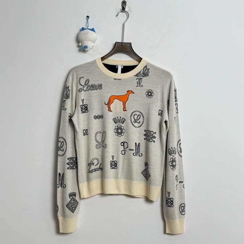 Loewe LOEWE Multi-element full-printed logo sweater Size M / US 6-8 / IT 42-44 - 1 Thumbnail