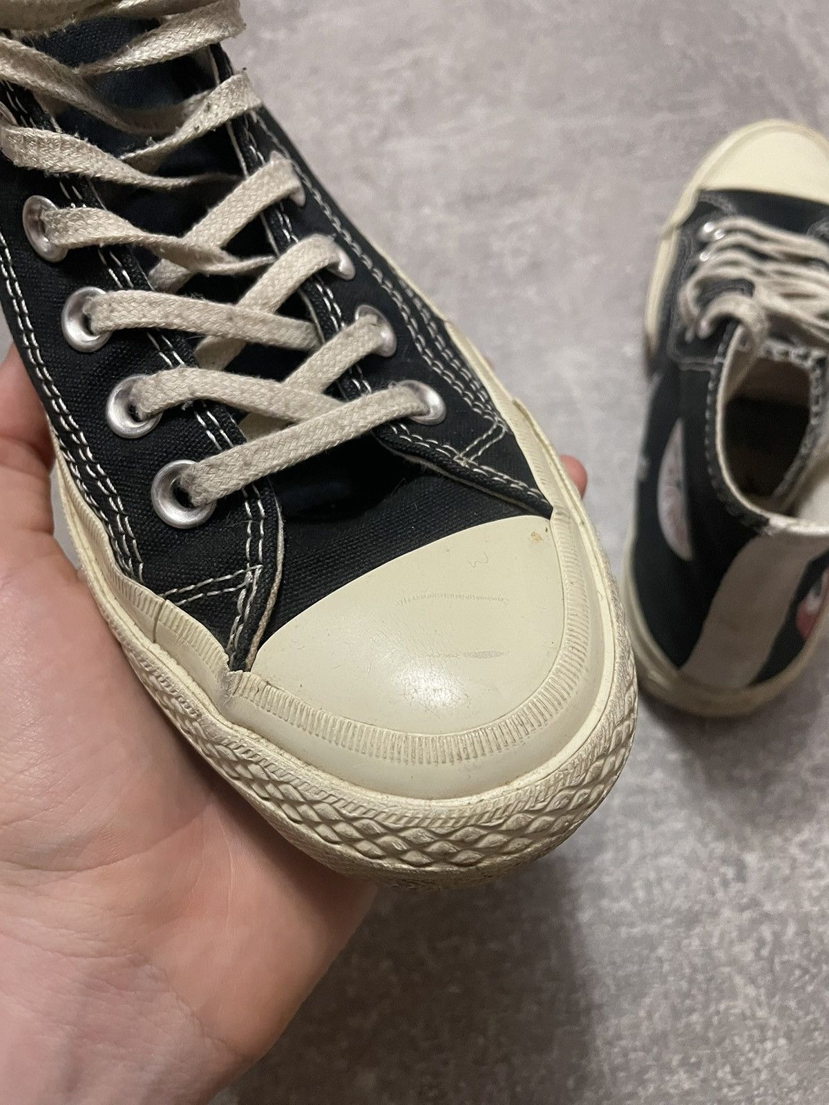 Comme des Garcons × Converse × Vintage Comme Des Garcons CDG PLAY X Converse Chuck Taylor High 39 Size US 6 / EU 39 - 17 Thumbnail