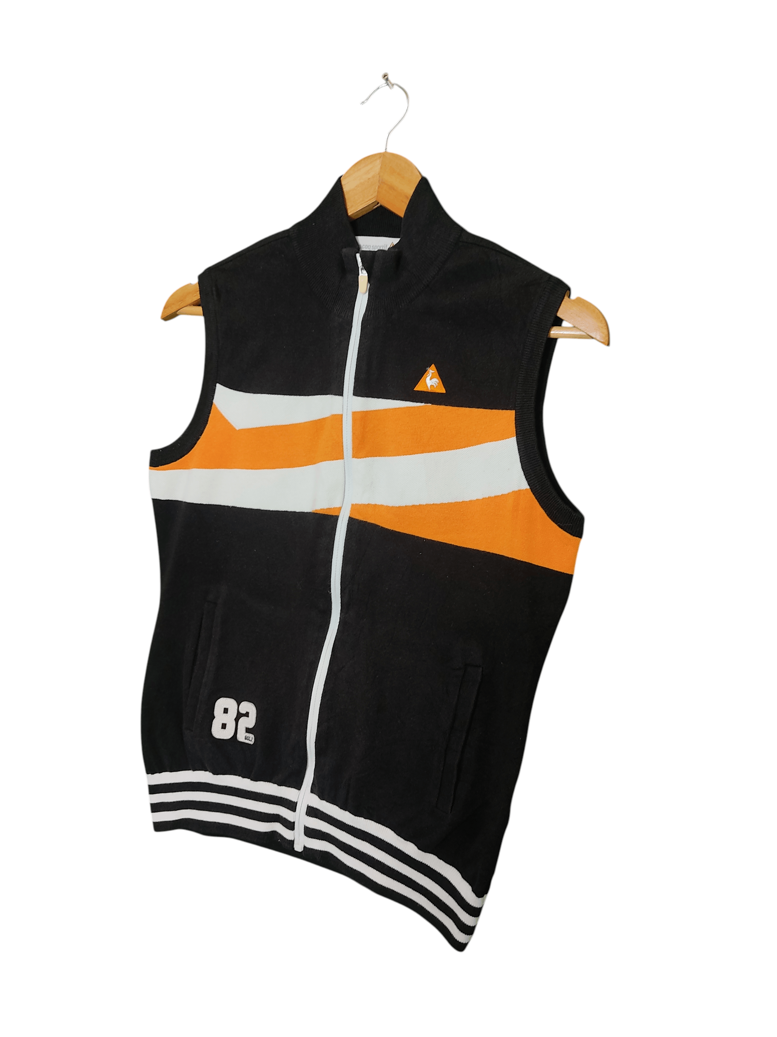 Le Coq Sportif Le Coq Sportif Golf Collection Black / Orange Woman Vest Size L / US 10 / IT 46 - 2 Thumbnail