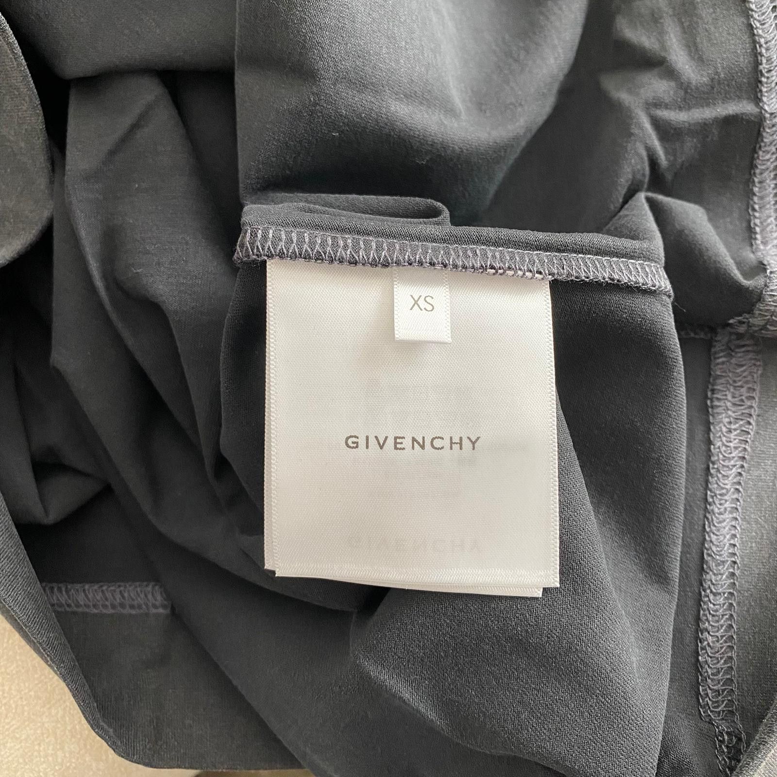 Givenchy Washed Black Cheneille Patch College Logo T-Shirt Size XS / US 0-2 / IT 36-38 - 6 Thumbnail