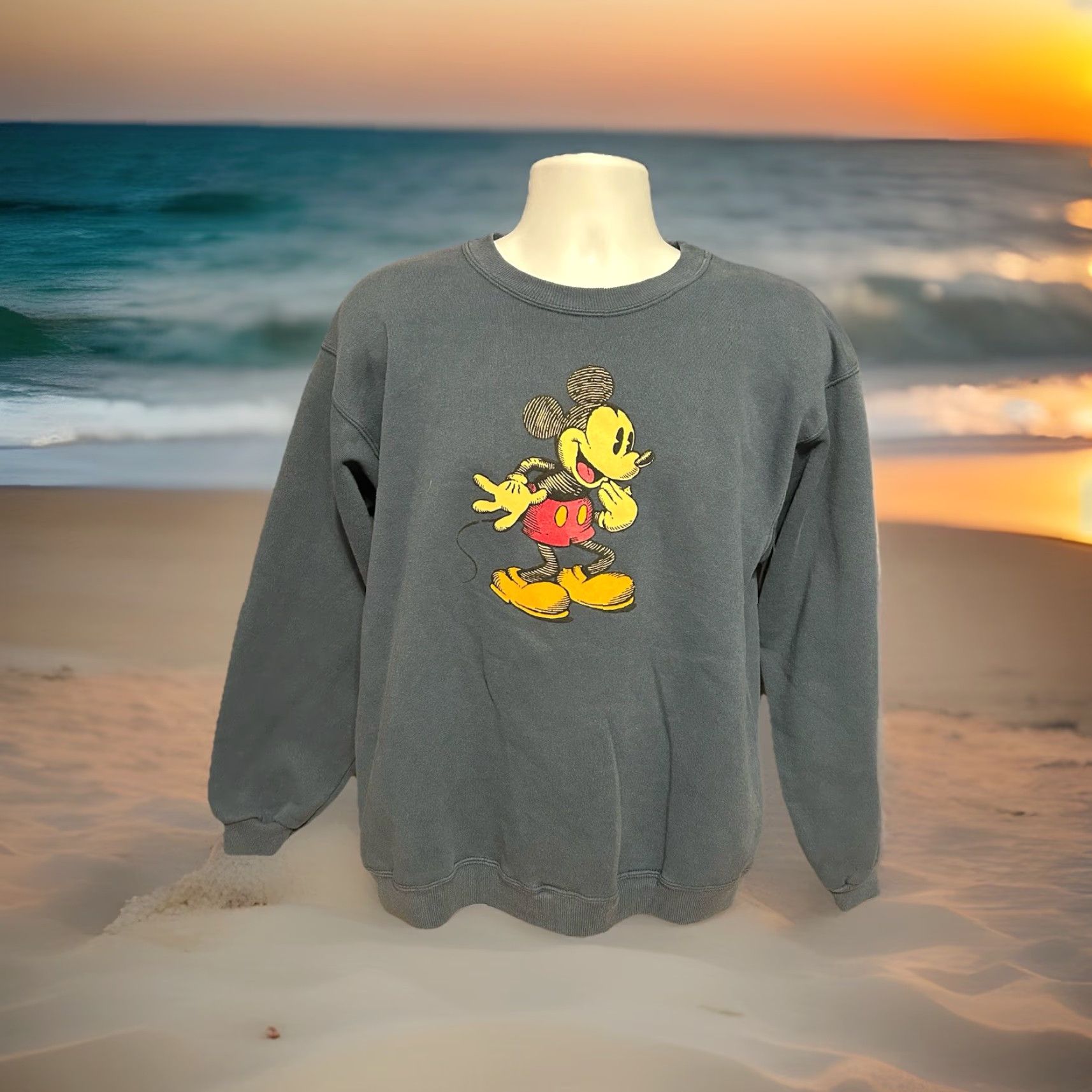 Disney Disney Mickey Mouse Sweatshirt Men M Navy Blue Crew Neck Pullover Logo Graphic Print The Disney Store Size US M / EU 48-50 / 2 - 5 Thumbnail
