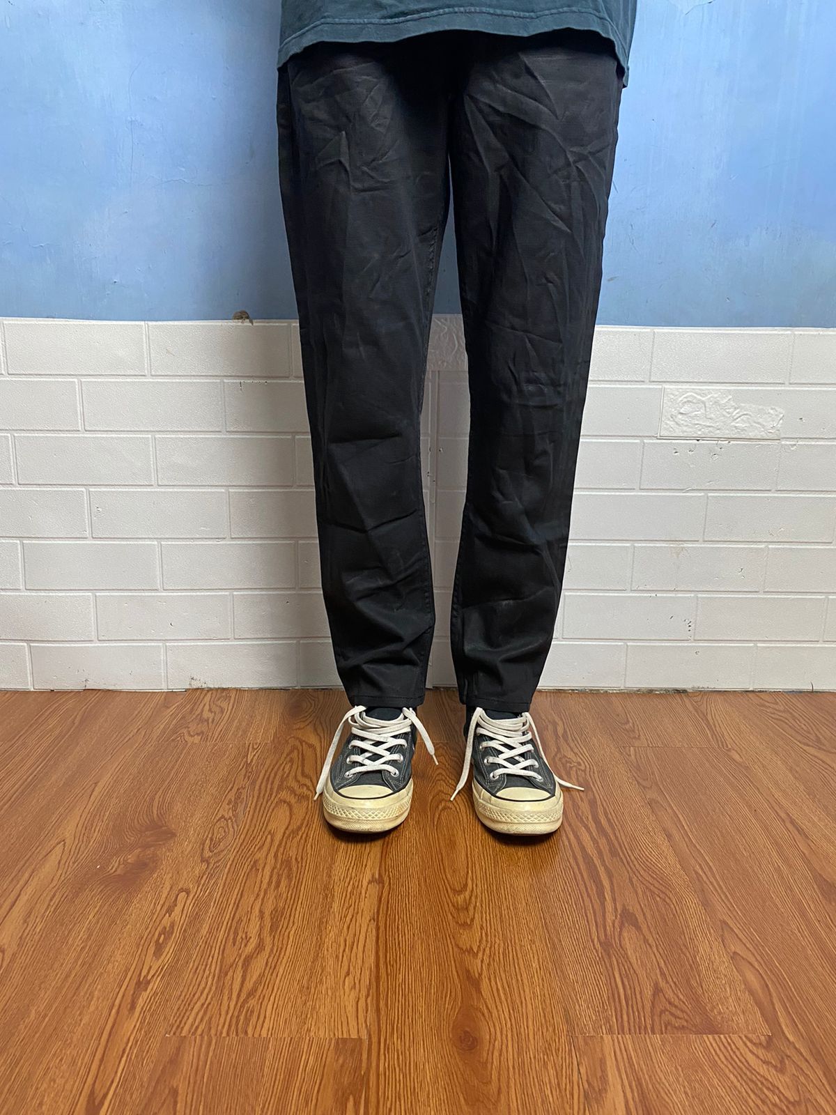 Raf Simons Raf Simons Black Coated Denim Size US 31 - 20 Thumbnail