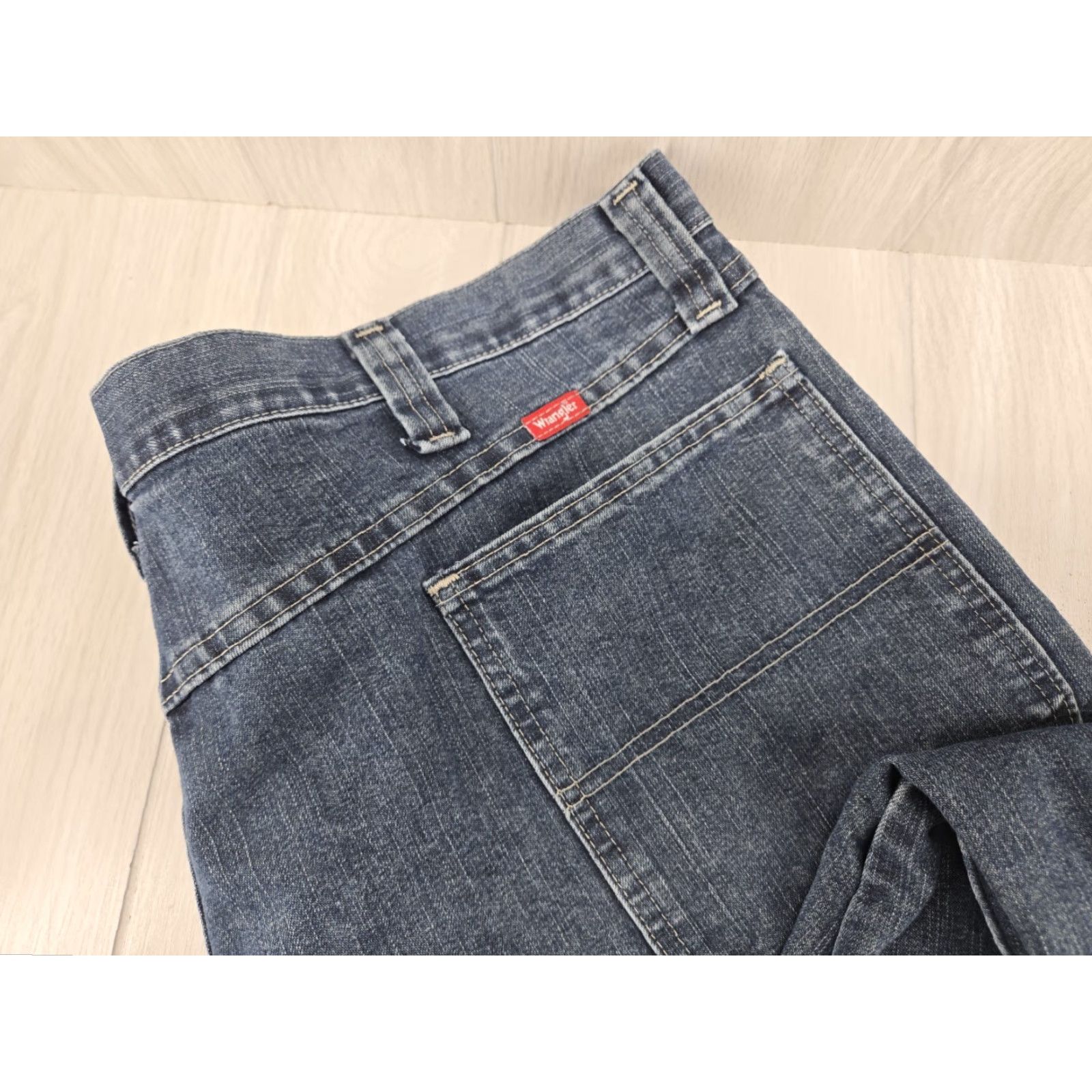 Wrangler Wrangler Jeans 42x32 Mens Regular Fit Straight Leg Blue Carpenter 94LSWQW Size US 42 / EU 58 - 3 Thumbnail