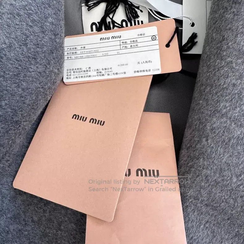Miu Miu Miu Miu 36 24 new gray silhouette coat Size S / US 4 / IT 40 - 5 Thumbnail