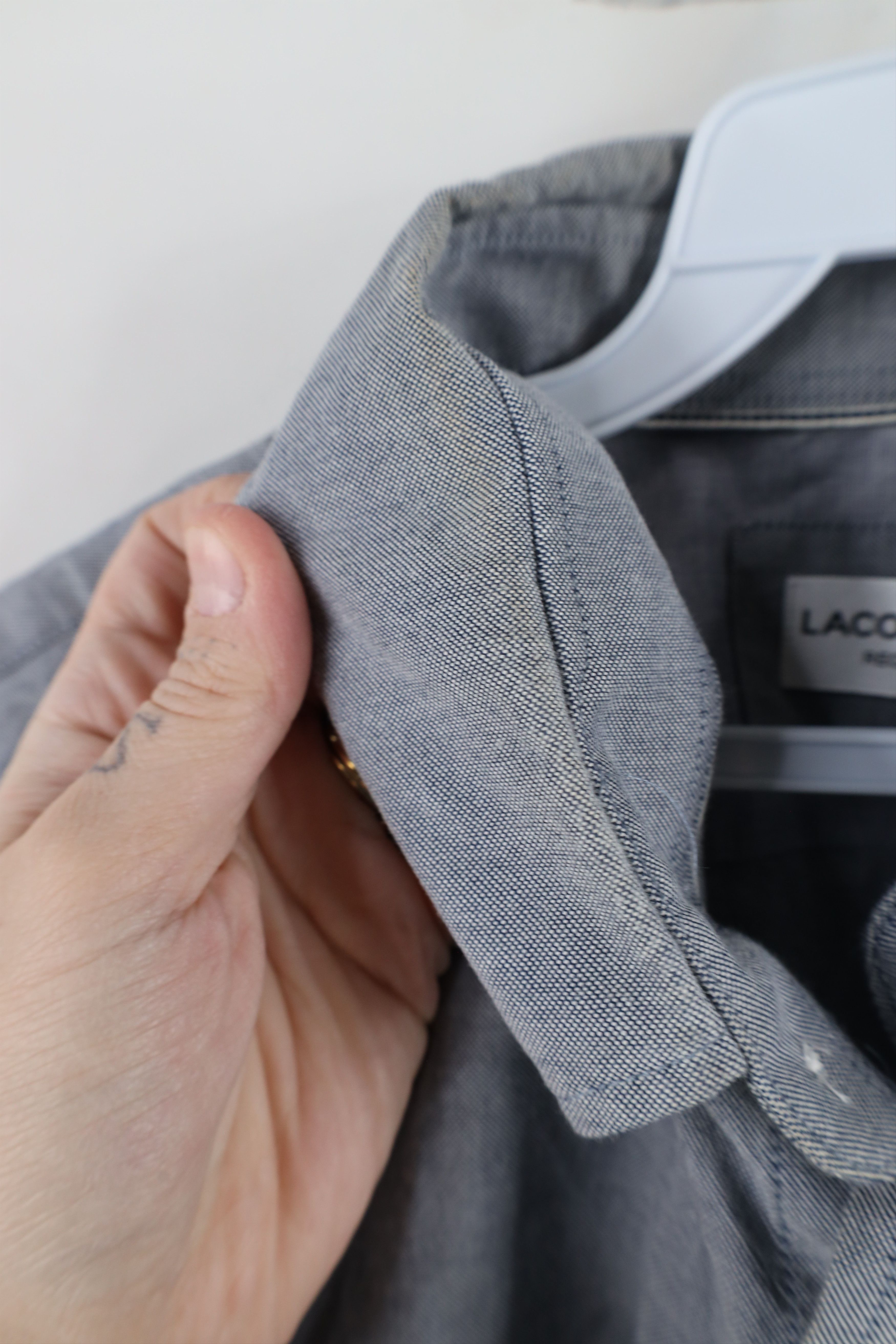 Lacoste × Vintage Lacoste Croc Logo Short Sleeve Collared Oxford Button Shirt Size US L / EU 52-54 / 3 - 6 Thumbnail
