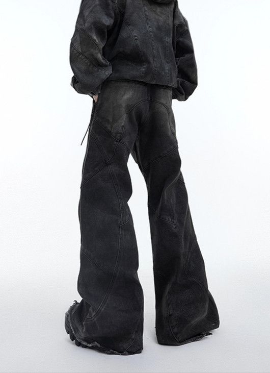 Image of Baggy Wide Leg Jeans in Black, Men's (Size 31)