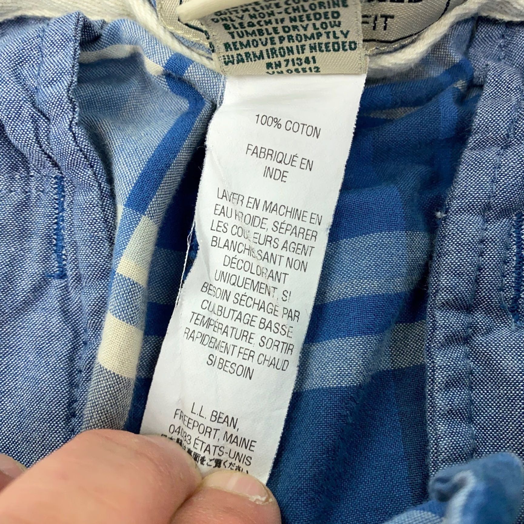 Vintage VINTAGE L.L. Bean Mens Shorts Bermuda 34W Cotton Plaid Blue Spring Summer Casual Size US 34 / EU 50 - 7 Thumbnail