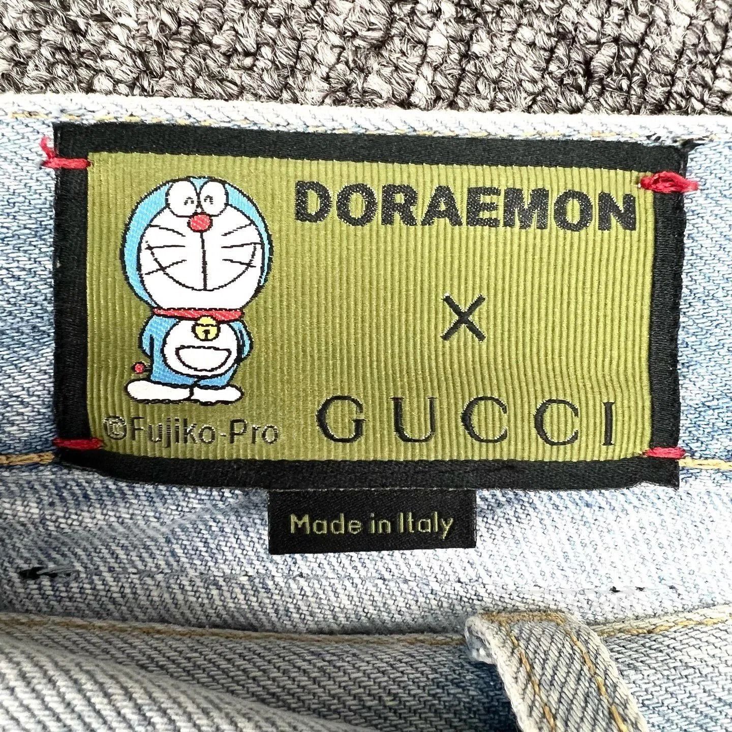 Gucci Gucci x Doraemon Blue Embroidery Denim Shorts. Size 28" / US 6 / IT 42 - 7 Thumbnail
