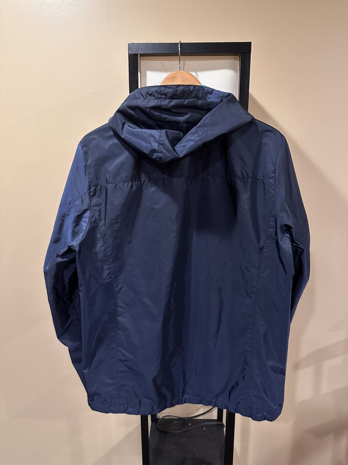 Prada Prada Nylon Triangle Logo Reversible Navy / Green Zip Jacket Size US L / EU 52-54 / 3 - 2 Thumbnail