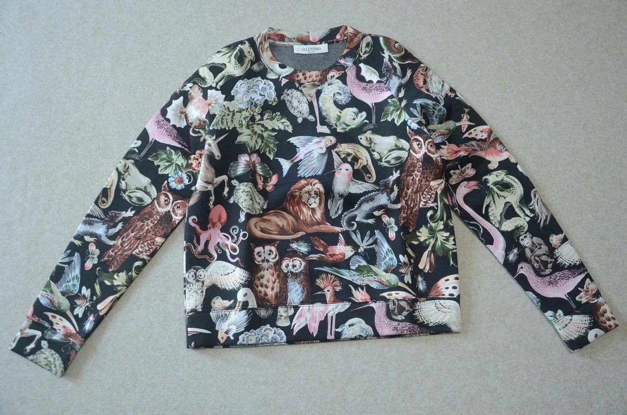Valentino Valentino zoo print space cotton sweatshirt unisex S Size US S / EU 44-46 / 1 - 1 Thumbnail