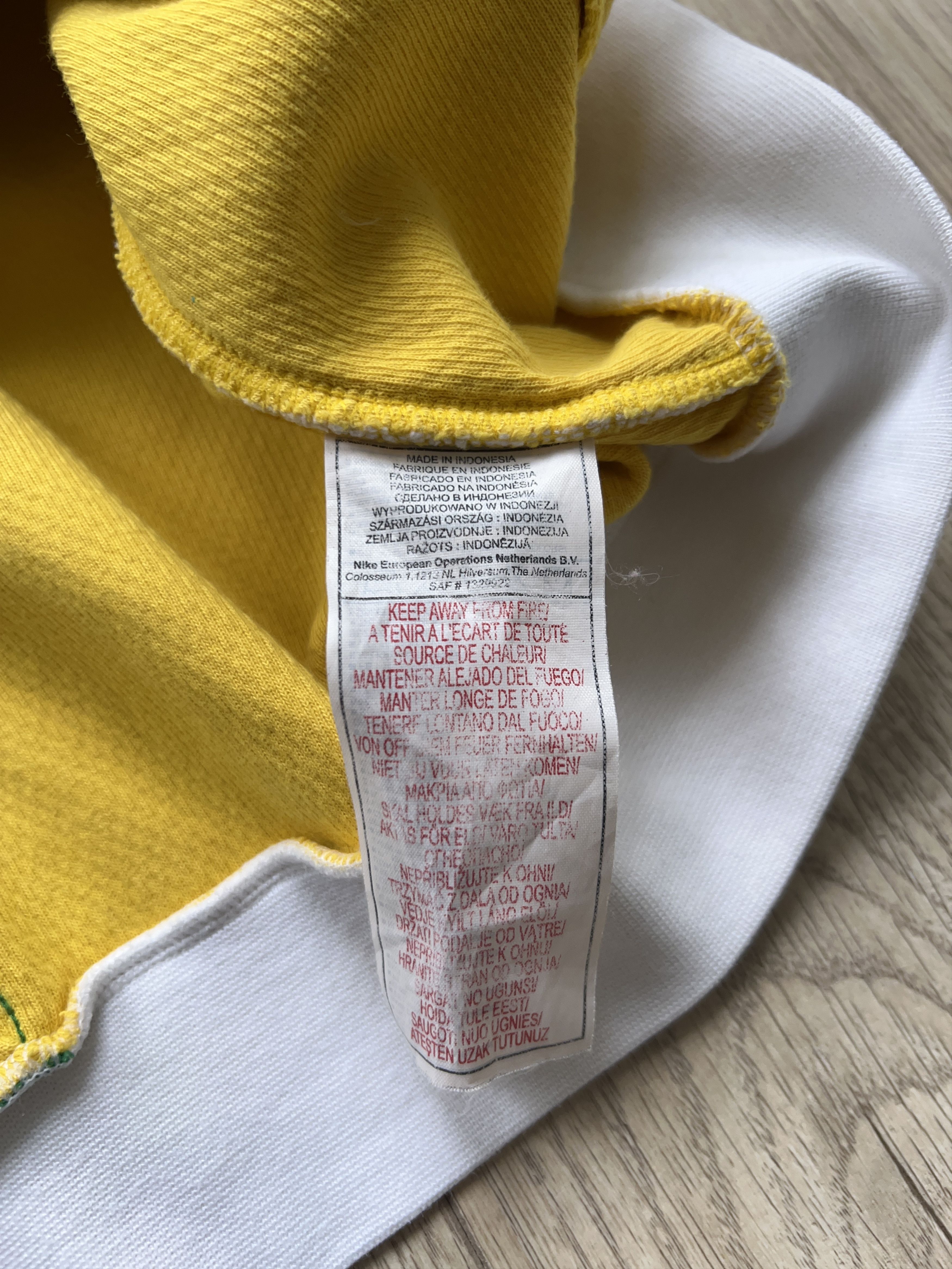 Nike Mens Brazil #10 RONALDINHO Yellow Track Jacket Zip Sweater Size US XXL / EU 58 / 5 - 8 Thumbnail