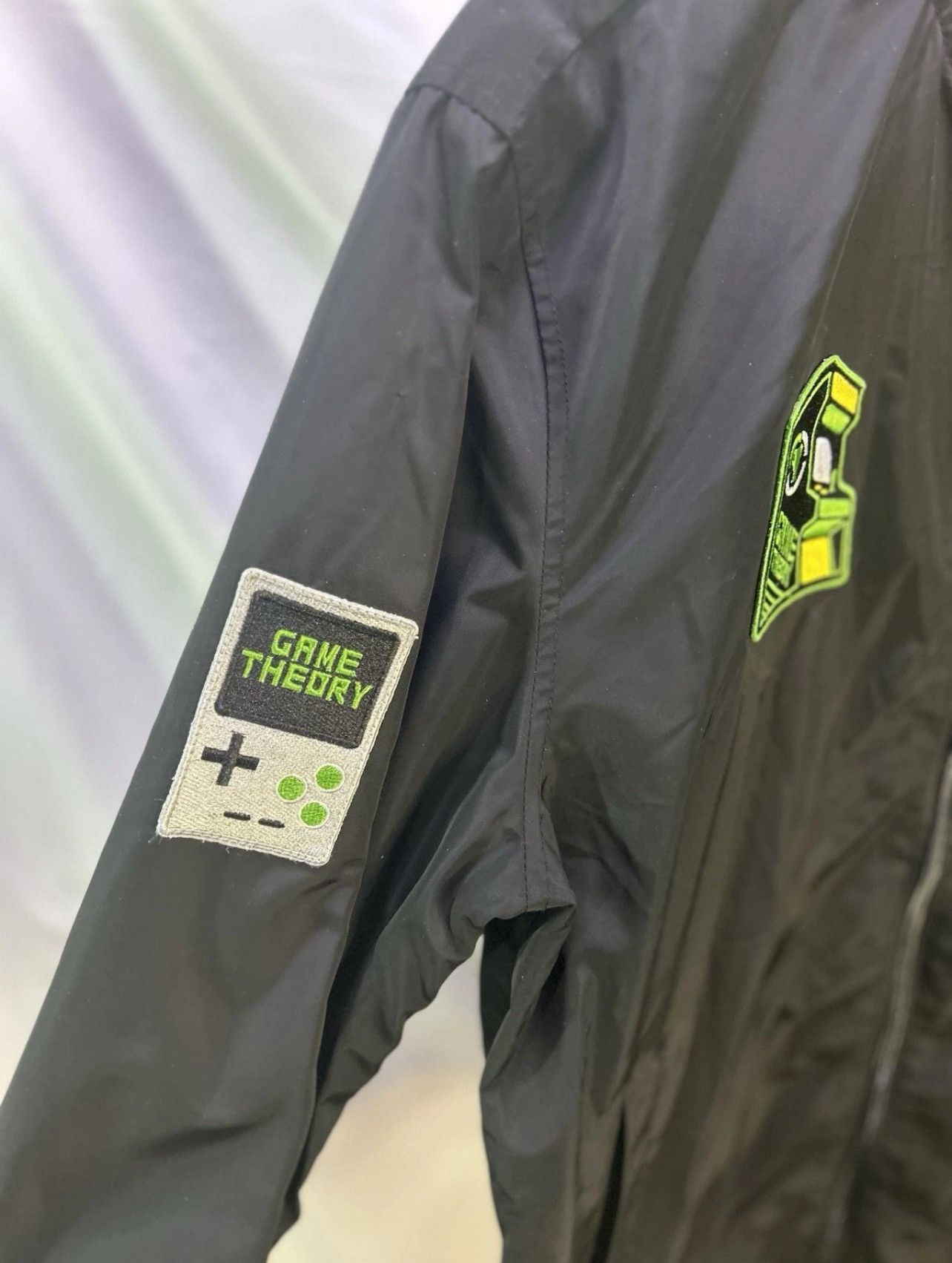 Other Game Theory RARE Black Bomber Jacket Retro Patches Sz L Size US L / EU 52-54 / 3 - 3 Thumbnail
