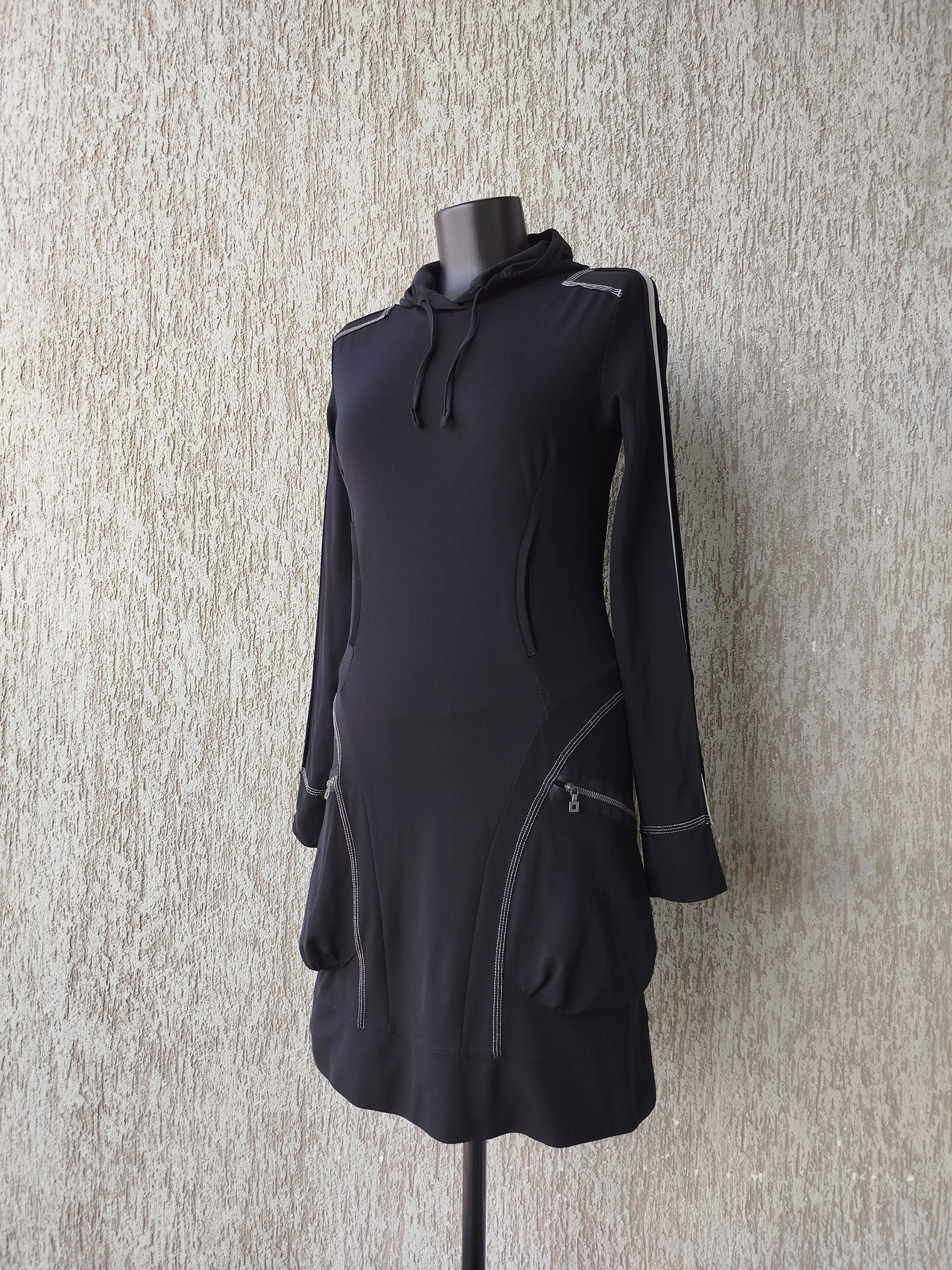 Marithe + Francois Girbaud Dress Long Sleeve Hooded Pockets Avant Garde Vintage Size L Size L / US 10 / IT 46 - 3 Thumbnail