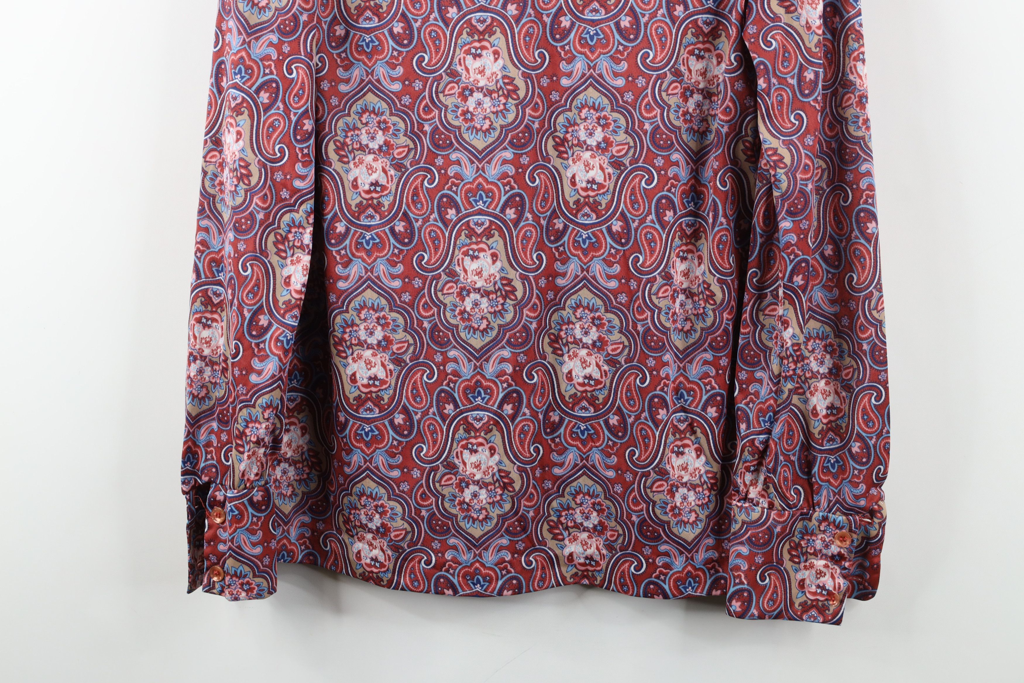 Vintage Vintage 70s Mid Century Modern MCM Flower Knit Button Shirt Size M / US 6-8 / IT 42-44 - 12 Thumbnail