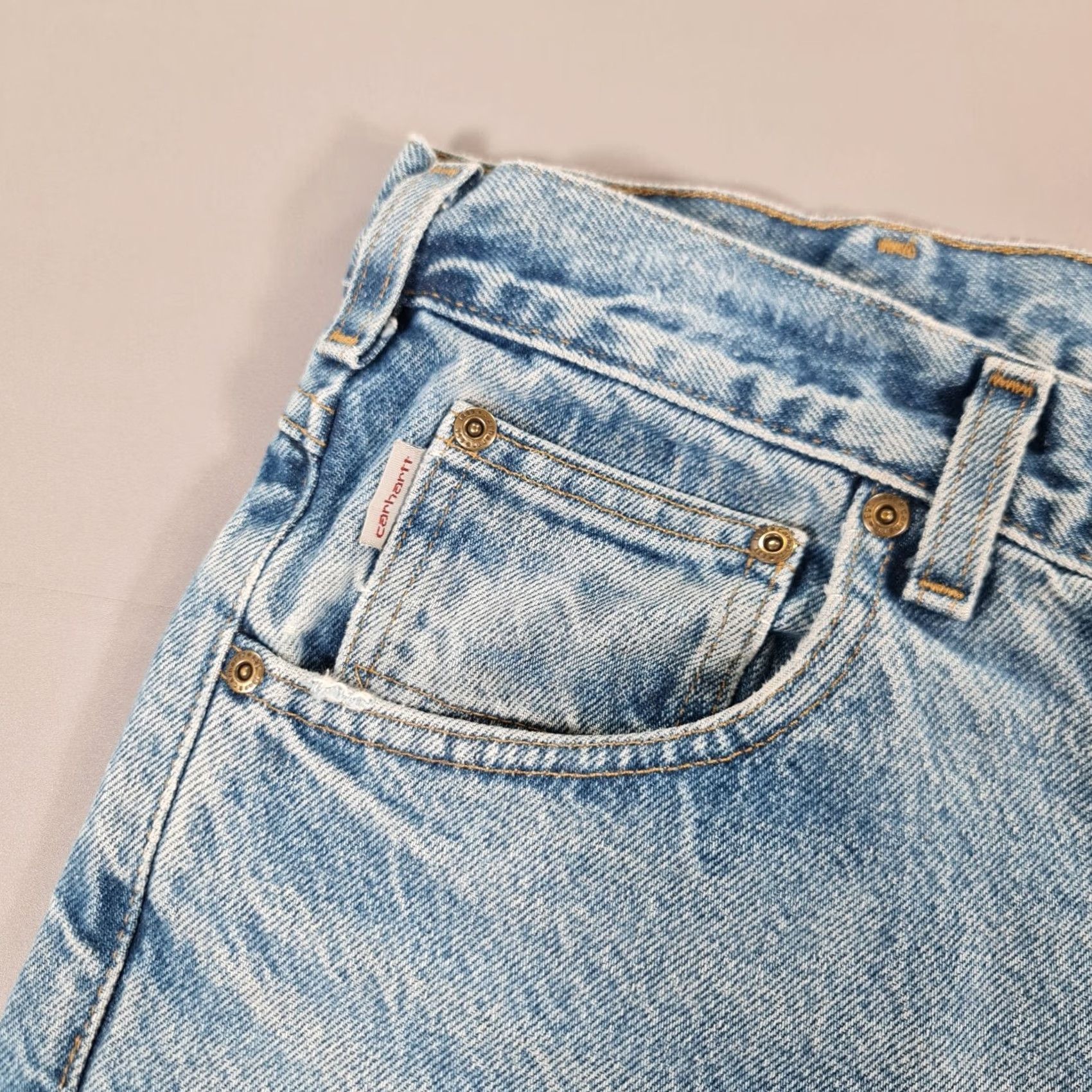 Carhartt VINTAGE Carhartt Jeans Mens Blue W38 L30 Relaxed Tapered Fit Workwear Denim Size US 38 / EU 54 - 4 Thumbnail