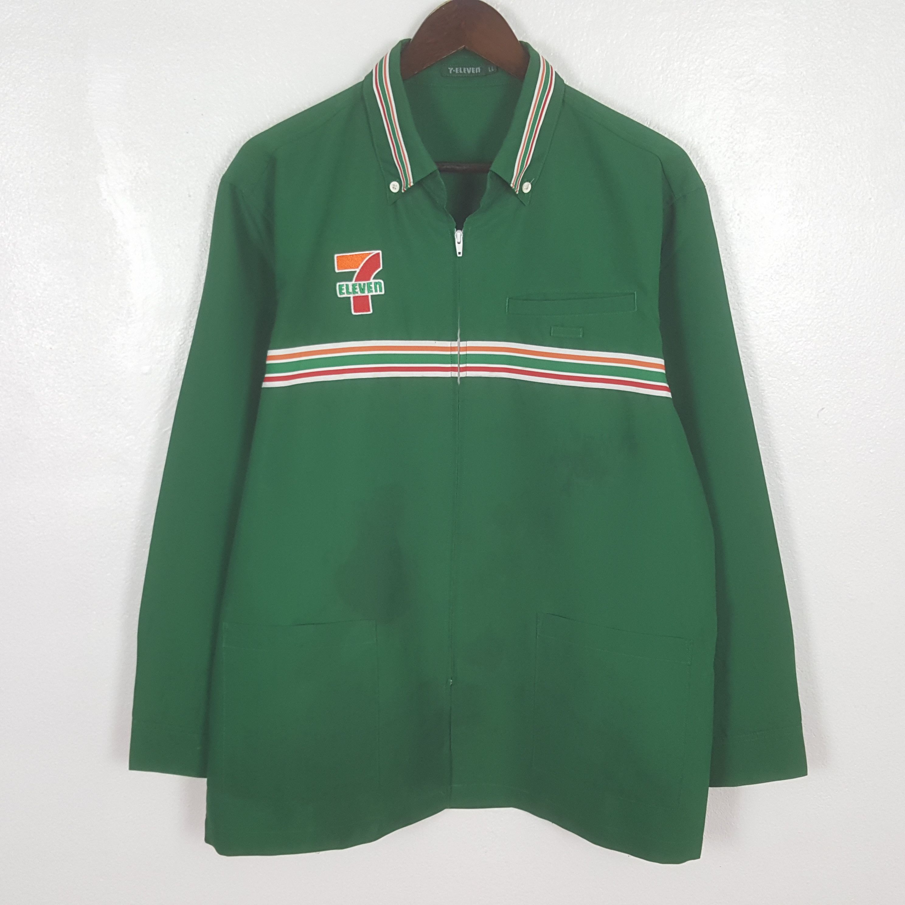 Japanese Brand Vintage 7 Eleven Embroidery Logo Worker Uniform Jacket Size US XL / EU 56 / 4 - 3 Thumbnail