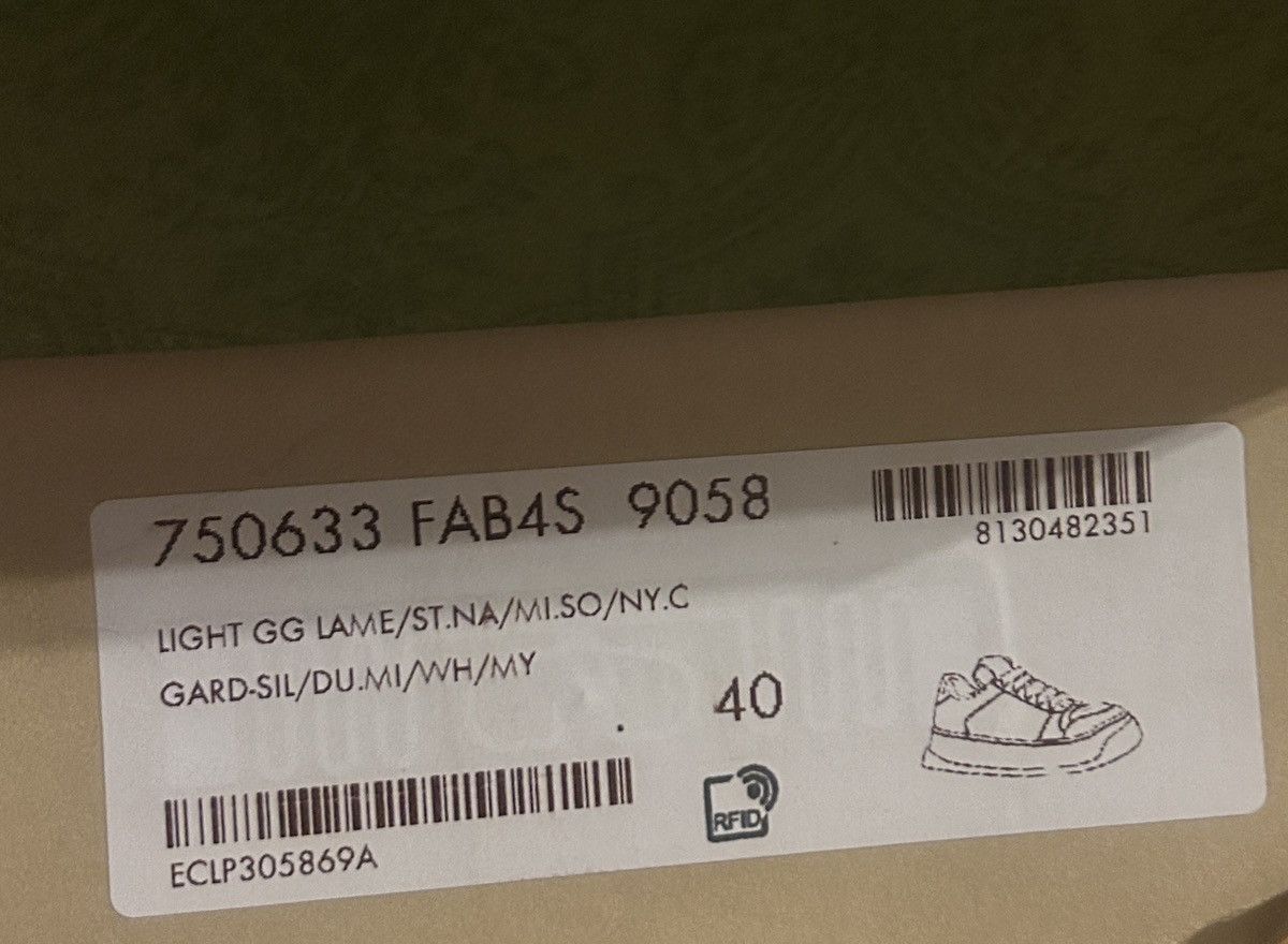 Gucci Gucci Light GG Lame Monogram Screener Sneaker 750633 Size US 10 / IT 40 - 7 Thumbnail