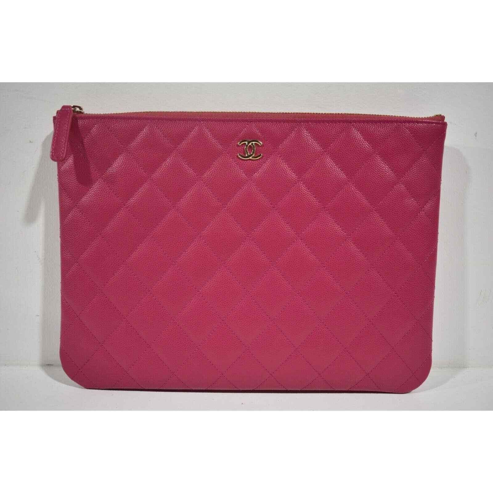 Chanel Chanel Classic Gold CC Zipper Pouch O Case Medium Bag Size ONE SIZE - 1 Thumbnail