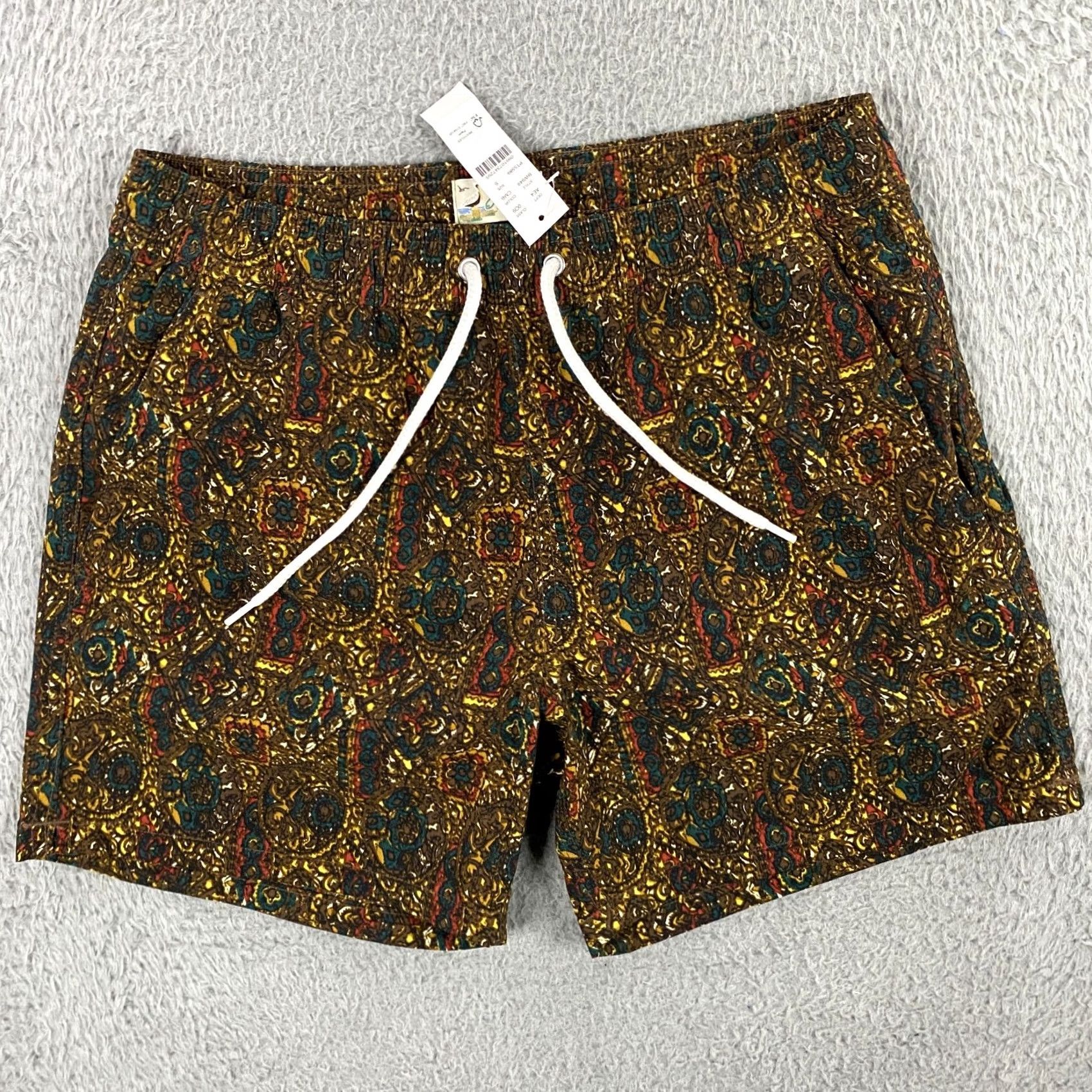 J.Crew J.CREW 5" Stretch Swim Trunk Mens Small In Print With ECONYL® Nylon Board Short Geometric Multicolor Beach Athleisure 90s Mens Shorts XS- Wait Size US 29 - 2 Thumbnail