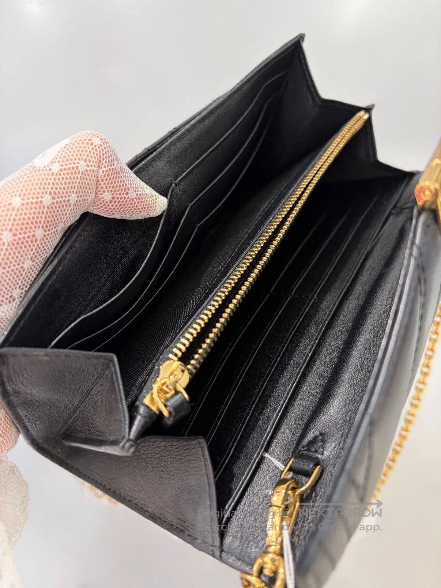 MCM MCM Black Gold Chain WOC Wallet. Size ONE SIZE - 3 Thumbnail
