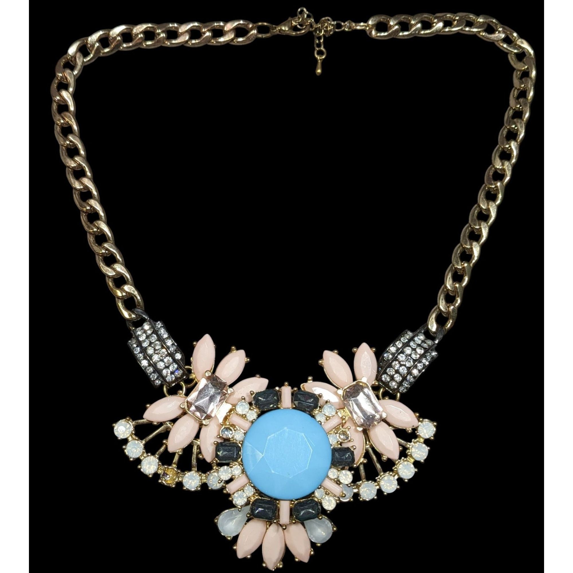 Other Elegant Glam Floral Gemmed Statement Necklace Size ONE SIZE - 1 Thumbnail