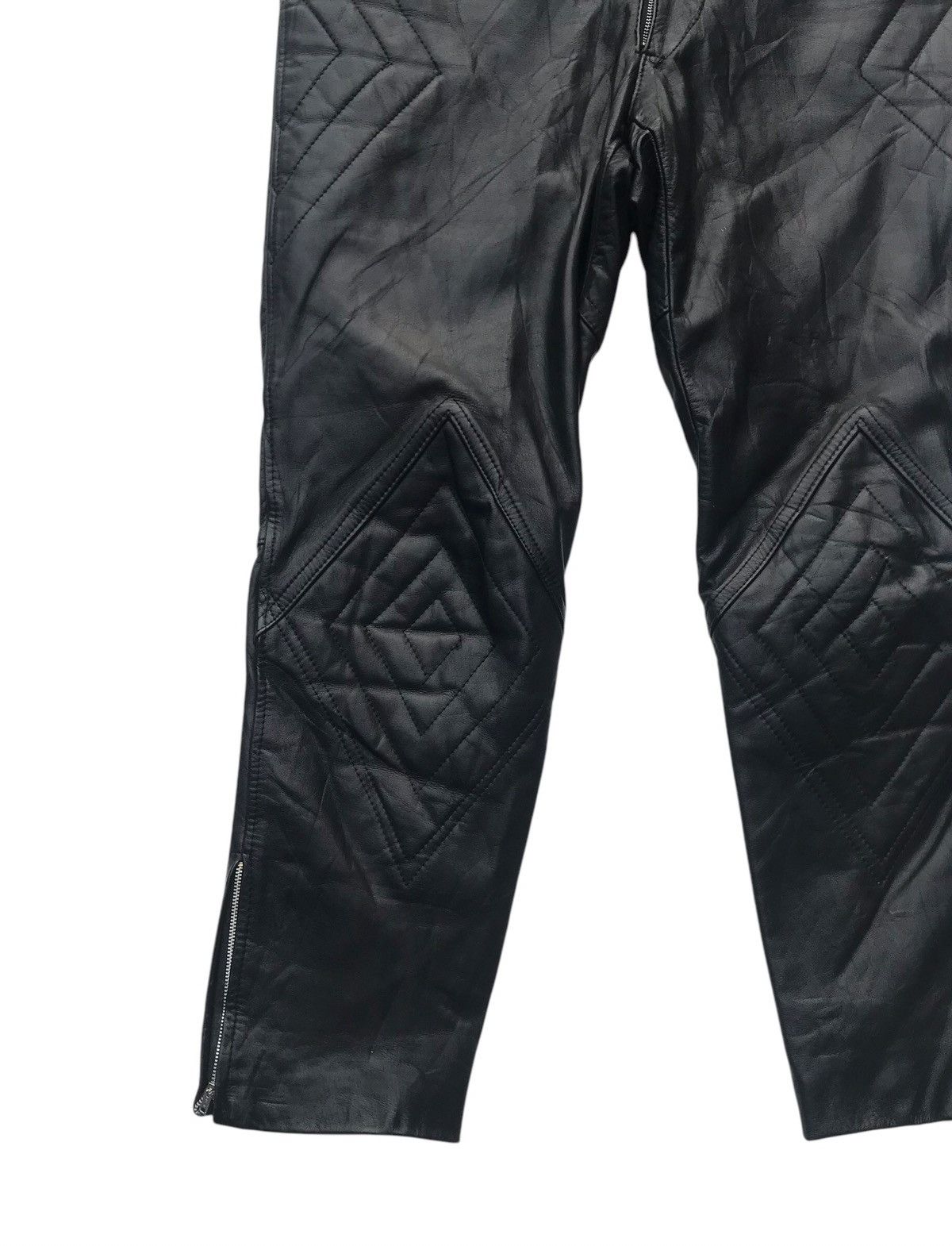 Leather Vintage Inoue Genuine Leather Riding Biker Pants Size US 33 - 6 Thumbnail