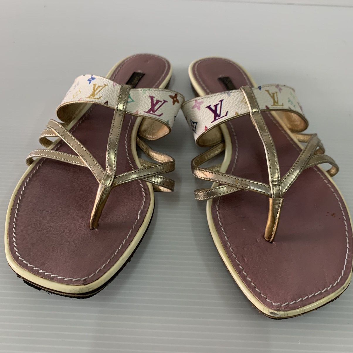 Louis Vuitton Louis Vuitton Multicolor Sandals Shoes Size US 6.5 / IT 36.5 - 2 Thumbnail